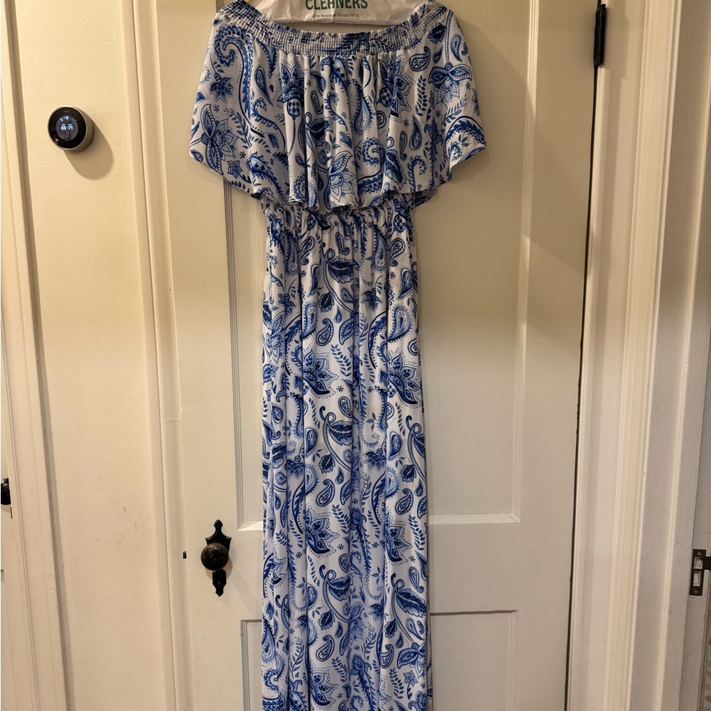Show Me Your Mumu - Blue and White Paisley Maxi Dress